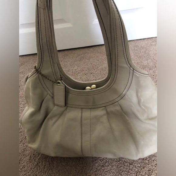 VINTAGE LEATHER COACH ergo pleated leather satchel - Picture 1 of 9